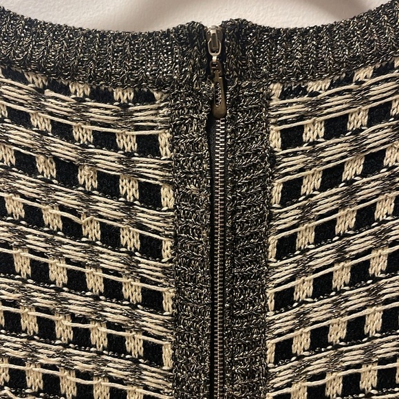 Fu Zade Zippered Woven Wool Blend Sweater S/M - Picture 5 of 8